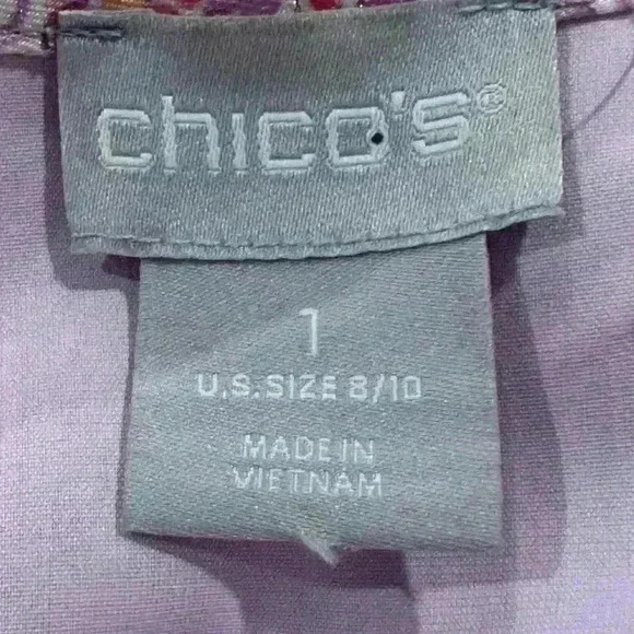 Chico’s Coastal Tile Duster Multicolored Lined Size 1 (8-10) - Picture 12 of 12